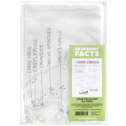 Stone Circles Map Tea Towel