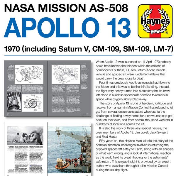 Apollo 13 Manual 50th Anniversary Edition: 1970 (including Saturn V, C ...