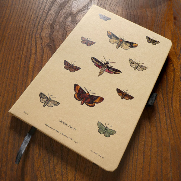Moths A5 Kraft Notebook