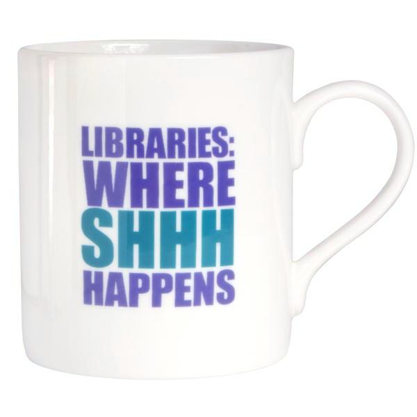 Libraries: Where Shhh Happens Mug