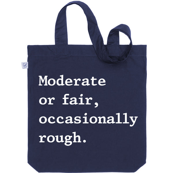 The Shipping Forecast: Moderate or fair, occasionally rough Navy Tote Bag