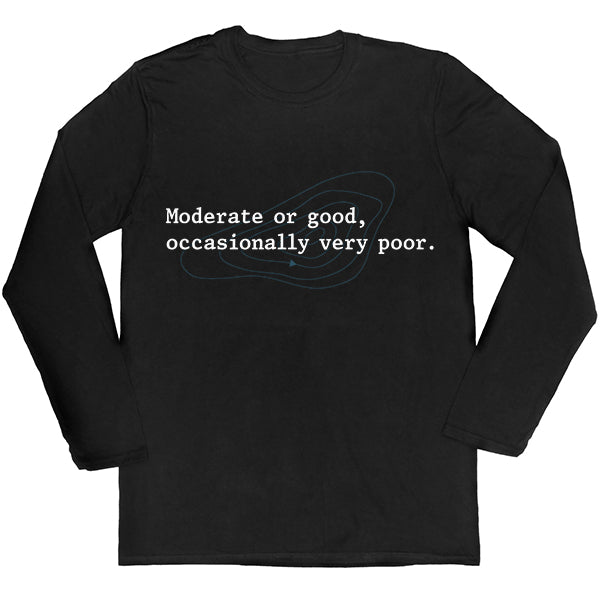 The Shipping Forecast: Moderate or good, occasionally very poor Long-sleeved T-shirt Black