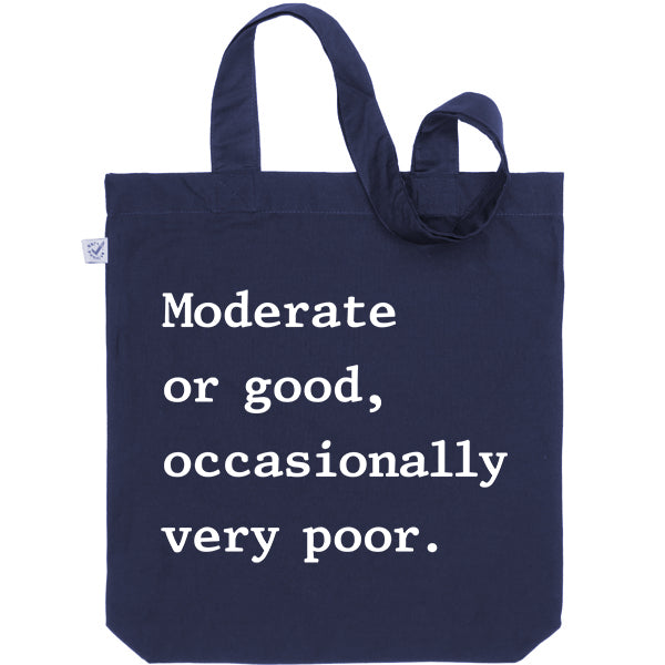 The Shipping Forecast: Moderate or good, occasionally very poor Navy Tote Bag