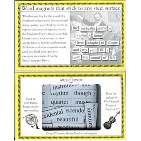 Magnetic Poetry - Music Lover Edition