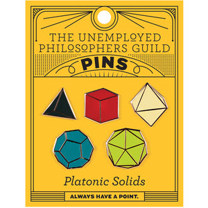 Platonic Solids Enamel Pin Set