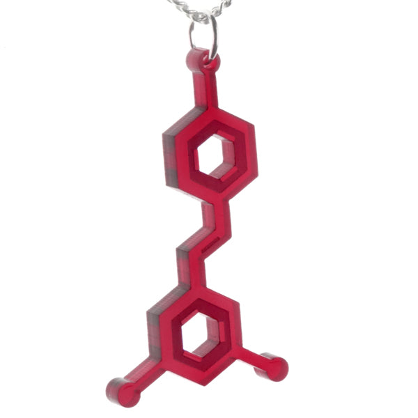 Red Wine Molecule Necklace
