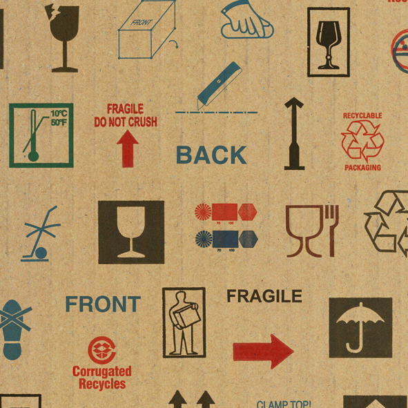 Packing Symbols Wrapping Paper