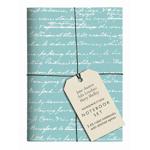 Jane Austen, Ada Lovelace and Mary Shelley Handwriting Notebook Set