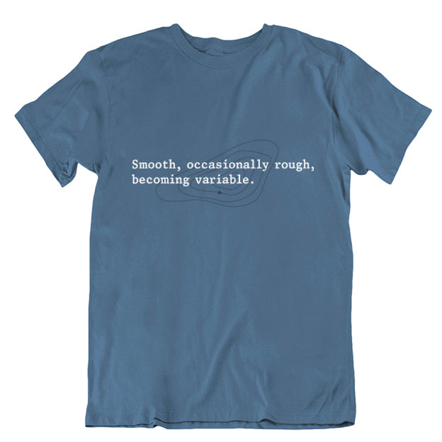 The Shipping Forecast: Smooth, occasionally rough, becoming variable T-shirt Indigo