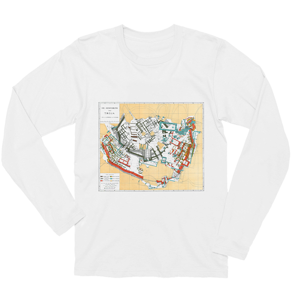 Troy Map Long-sleeved Unisex T-Shirt