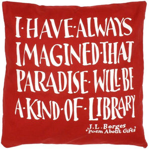 Borges Library Cushion Cover