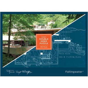 Fallingwater 2-in-1 Double Sided 500-piece Jigsaw Puzzle