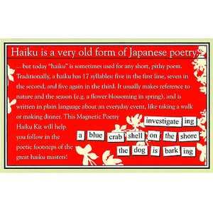 Magnetic Poetry - Haiku Edition