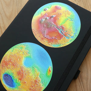 Mars Topographical Map Notebook