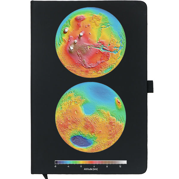 Mars Topographical Map Notebook