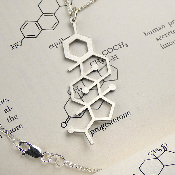 Progesterone Molecule Necklace