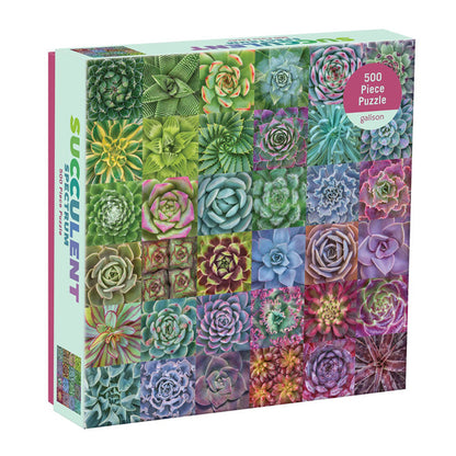 purple succulents puzzle Succulent Spectrum 500-piece Jigsaw Puzzle – Present Indicative