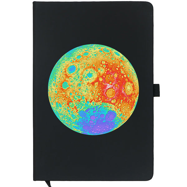Topographical Moon Map Notebook - Present Indicative